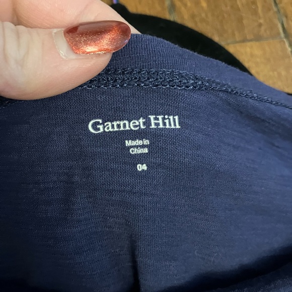 Garnet Hill 100% Cotton Navy Blue Dress - Picture 4 of 5